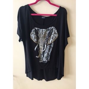 Elephant Graphic T Shirt